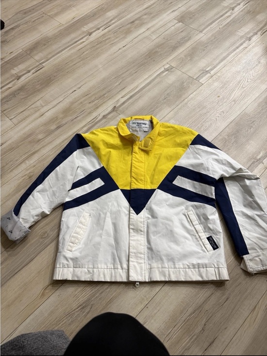 Other - Vintage tourney Tex M windbreaker full zip with pockets color block jacket